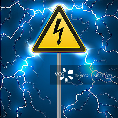 电气危险警告标志图片素材