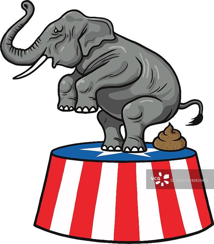 美国共和党大象标志图片素材