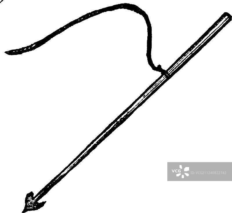 复古鱼叉图片素材