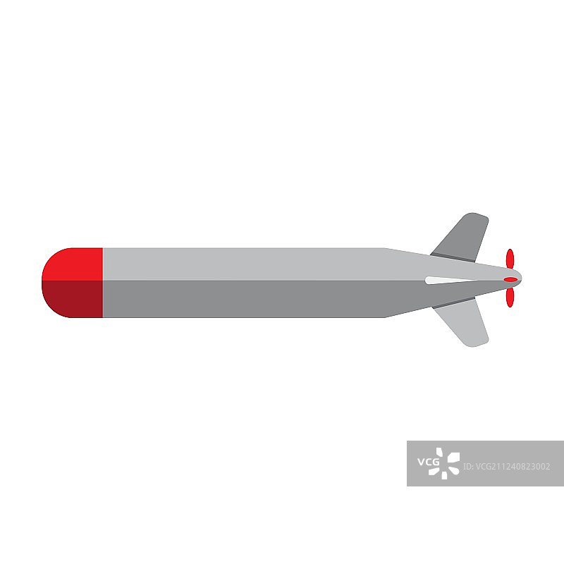 扁平风格的鱼雷图标图片素材