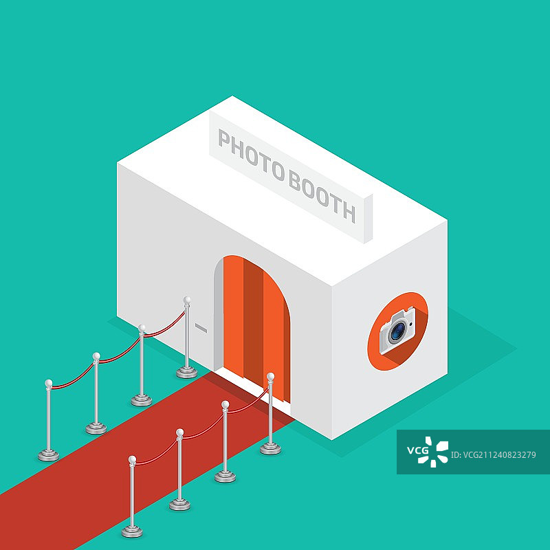 2.5D拍照亭图片素材