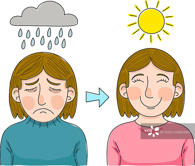 克服抑郁图片素材