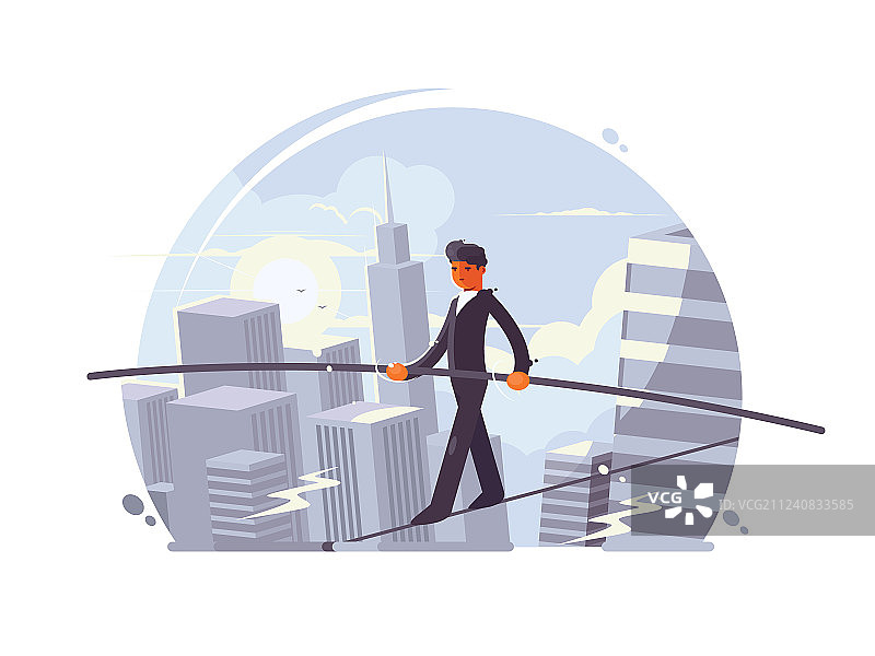 走钢丝的人图片素材