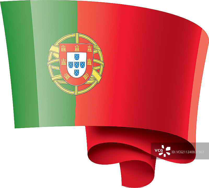葡萄牙国旗上有白色图片素材