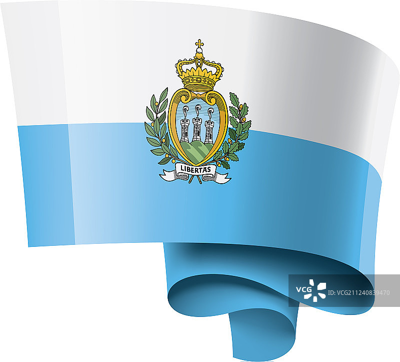 圣马力诺国旗上有白色图片素材