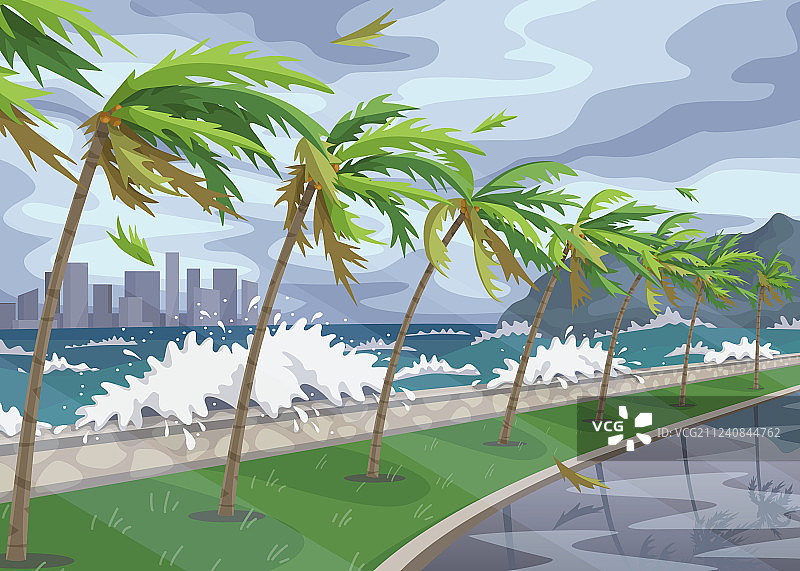 海洋风暴海边景观图片素材