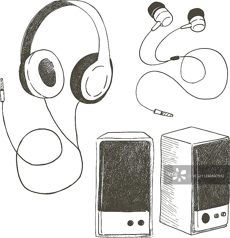 各种耳机和音响图片素材
