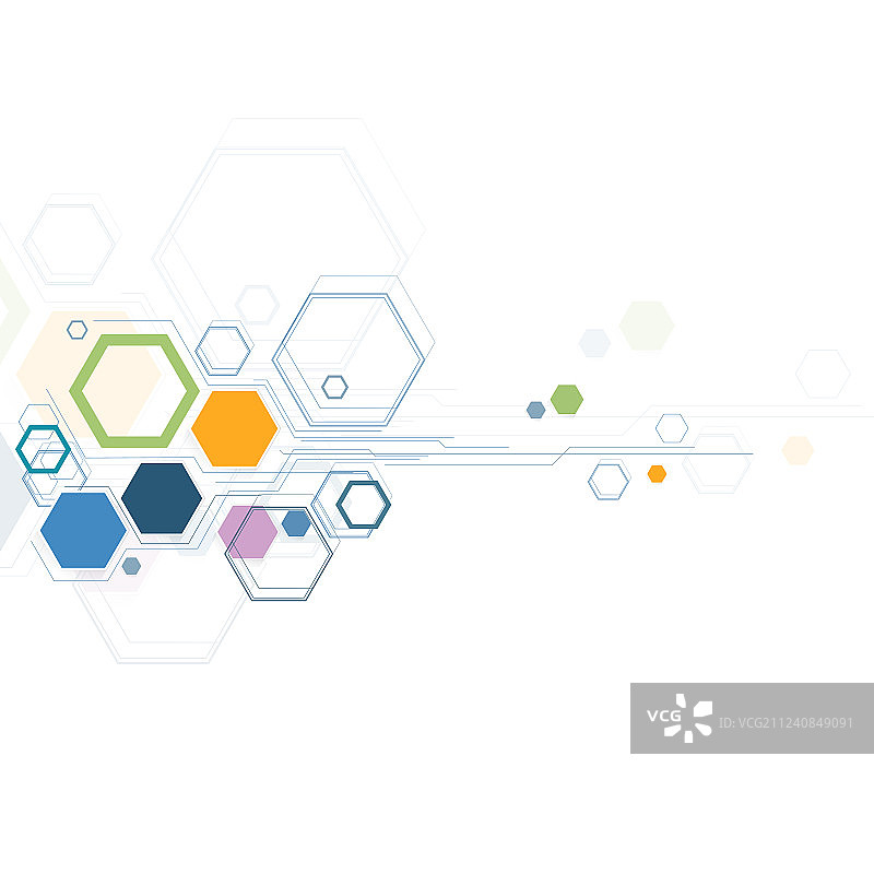 抽象六边形结构图片素材