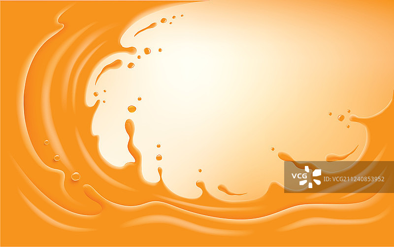 橙汁切片和橙汁飞溅图片素材