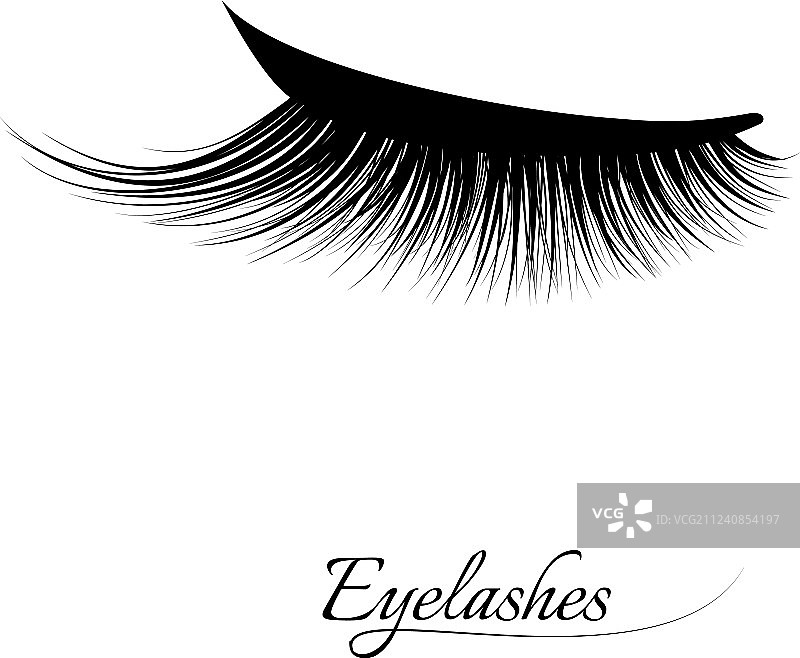 睫毛延长，美丽的黑色长睫毛图片素材