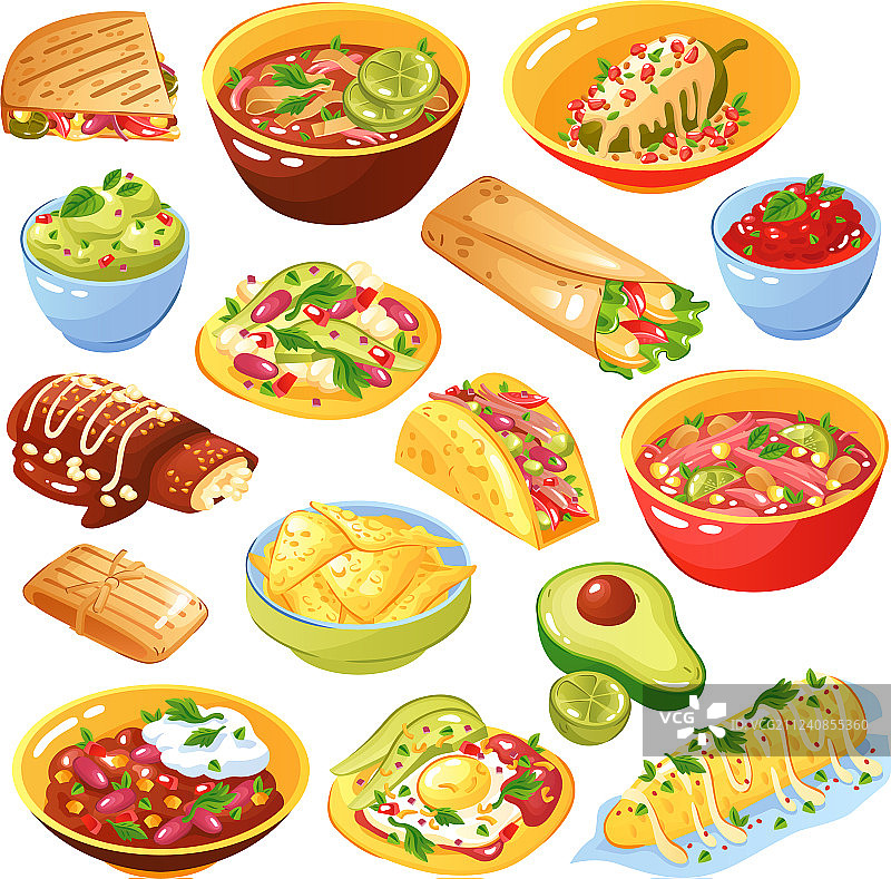 墨西哥美食套餐图片素材
