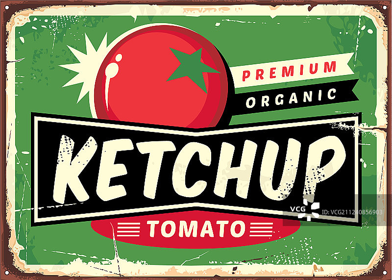 复古番茄酱标志图片素材
