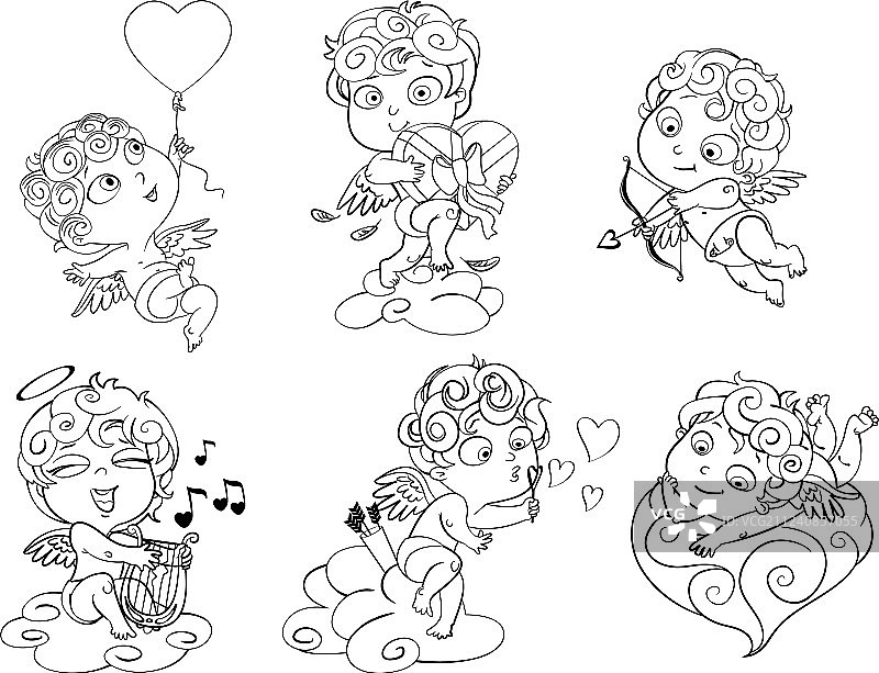 情人节快乐：有趣的卡通人物图片素材