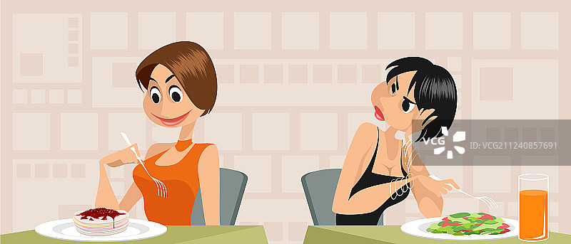 节食女性的烦恼图片素材