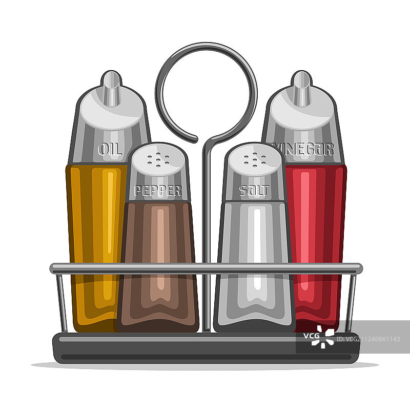 玻璃材质盐和胡椒调味罐图片素材