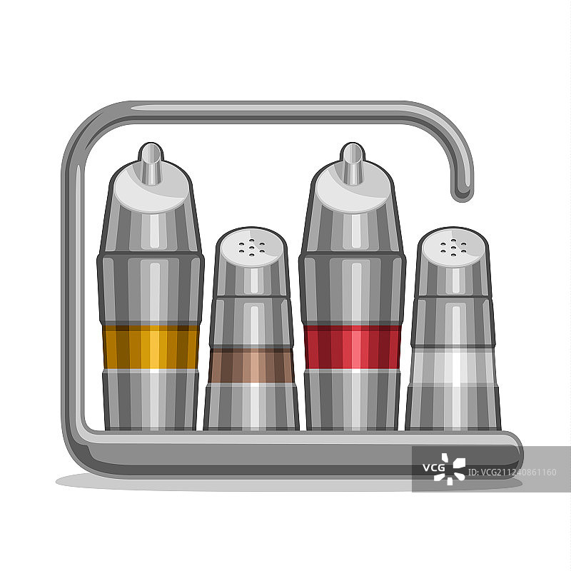 金属盐胡椒调味罐图片素材