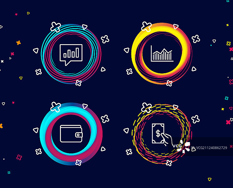 钱包、资金图表和分析图图片素材