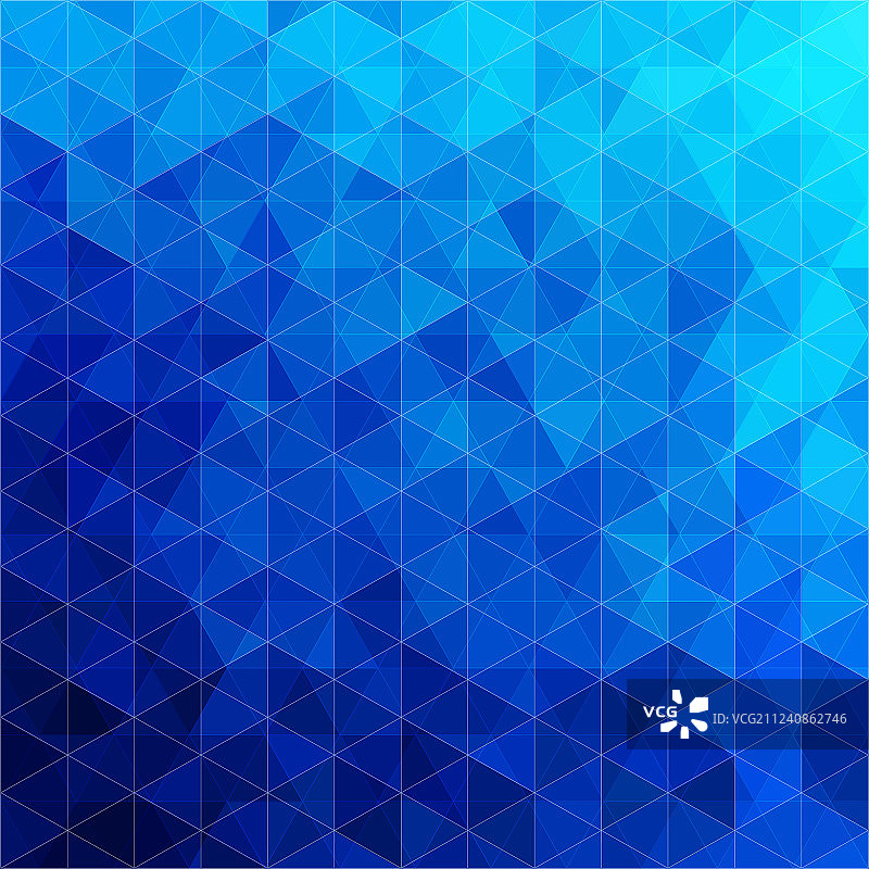 蓝色海洋三角形抽象背景图片素材