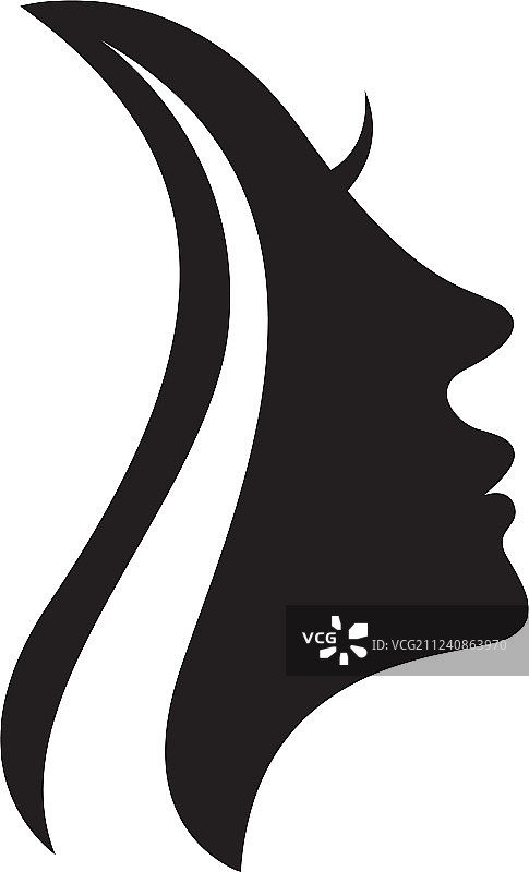 女性发型面部标志图片素材