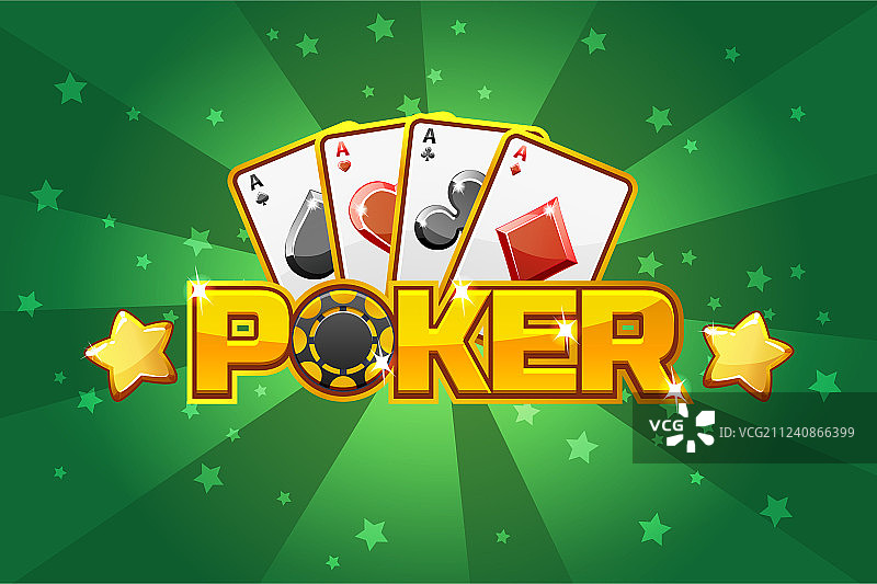 扑克牌UI游戏文字标志图片素材