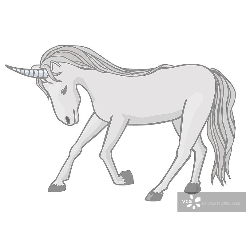 一匹独角兽马图片素材