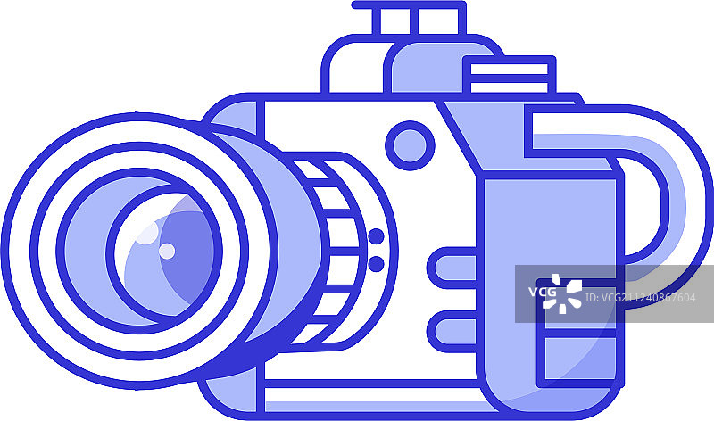 专业数码单反相机图标图片素材