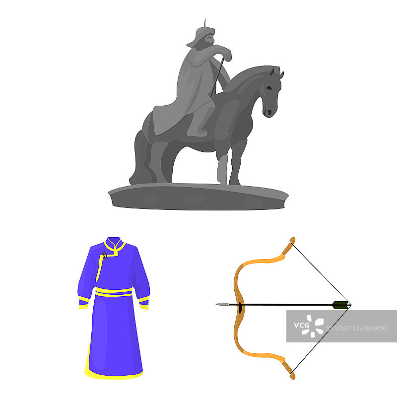 蒙古国卡通图标合集图片素材