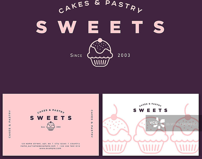 蛋糕糕点糖果名片logo图片素材