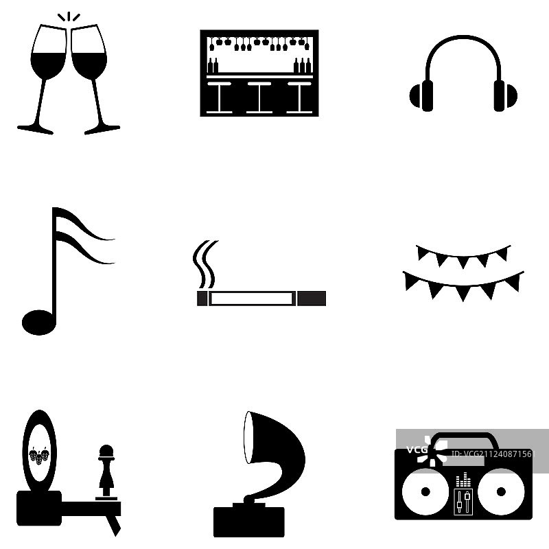 夜店图标合集图片素材
