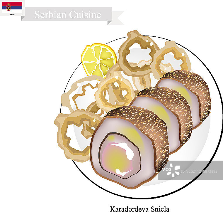 卡拉多尔杰瓦炸肉排：一道著名菜肴图片素材