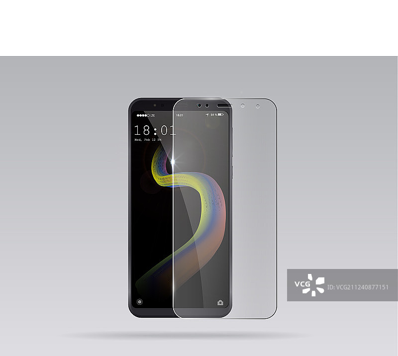 屏幕保护膜或玻璃盖图片素材