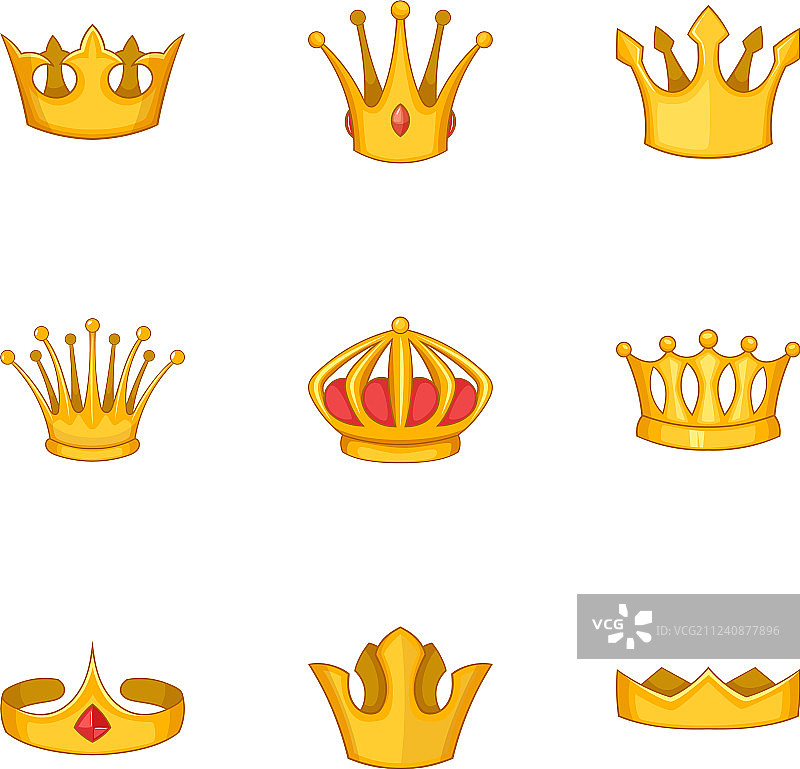 皇冠图标卡通风格图片素材