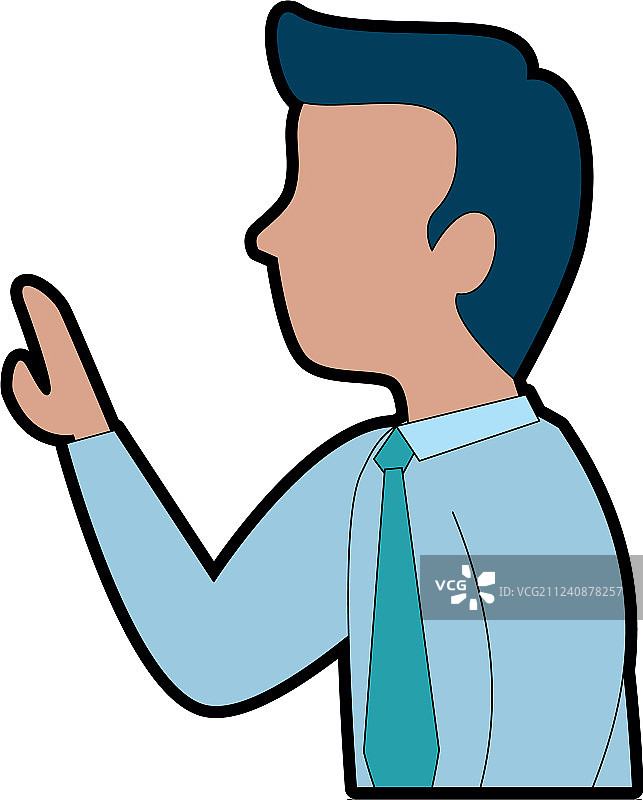 正在交谈的成功商人虚拟角色图片素材