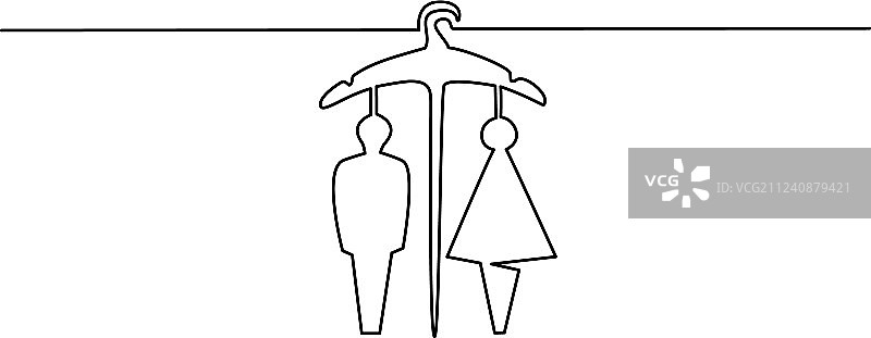 白色背景上的试衣间图标图片素材