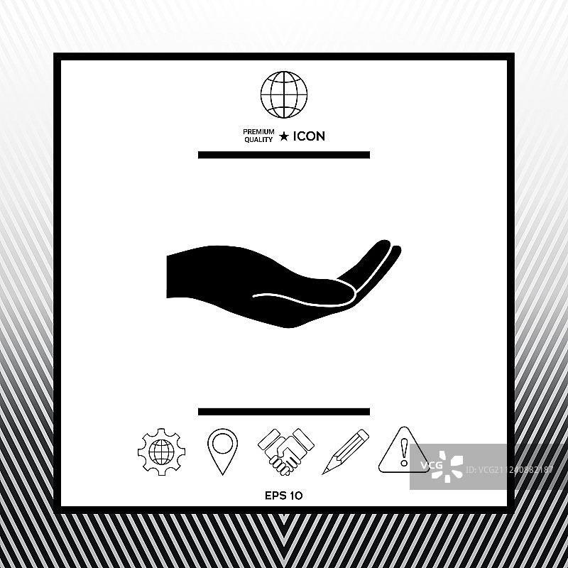 张开的手掌图标图片素材