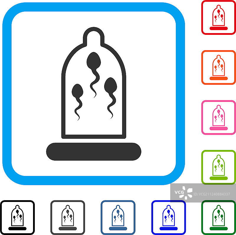 避孕套相框图标图片素材