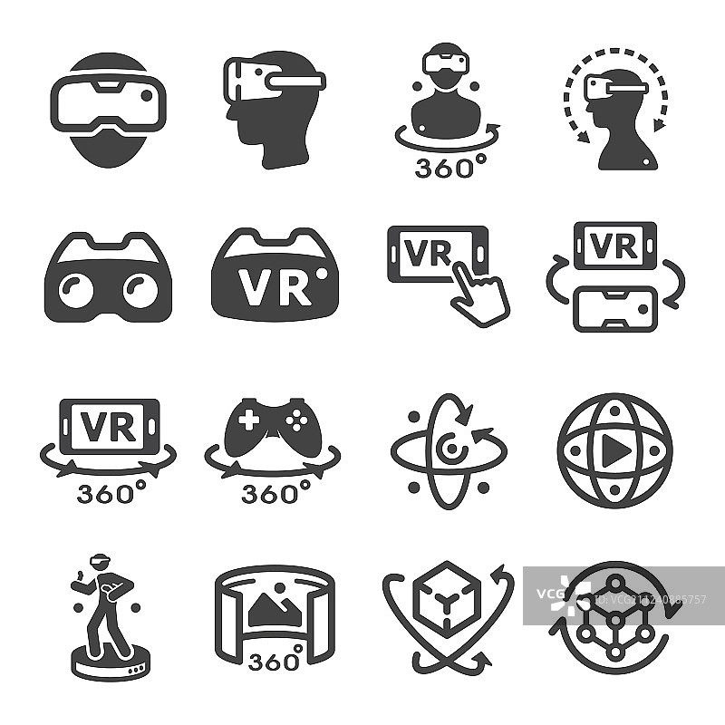 虚拟现实图标图片素材