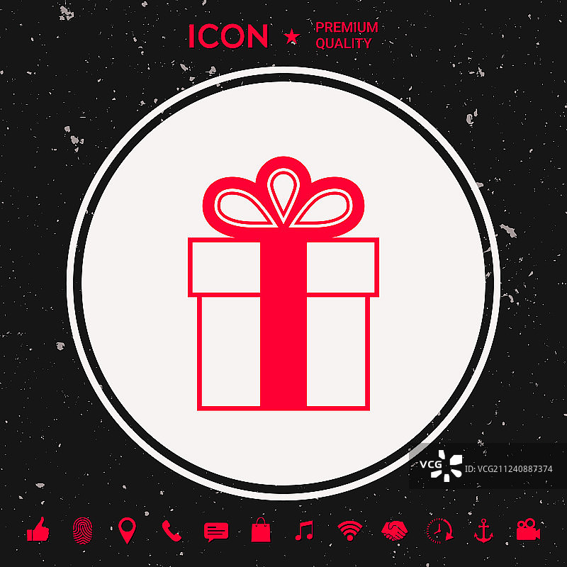 礼品盒符号图标图片素材