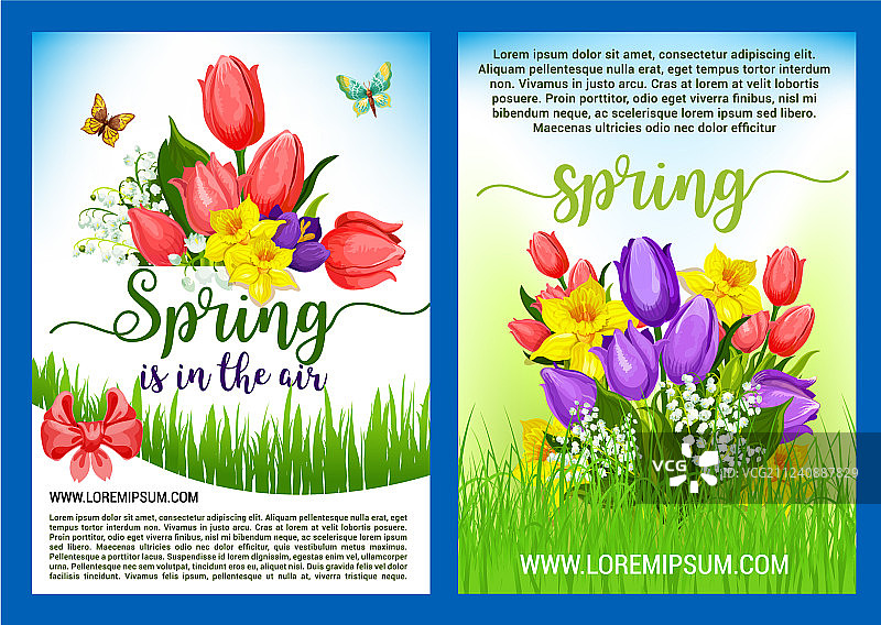 春花花束海报图片素材