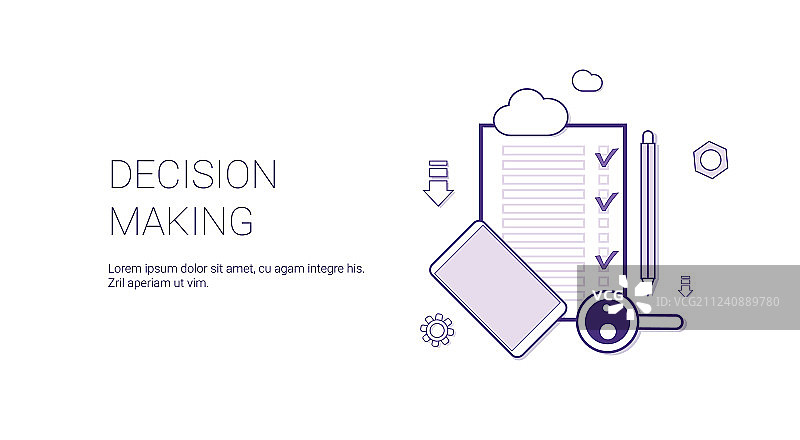 带有文案空间的决策制定网页banner图片素材