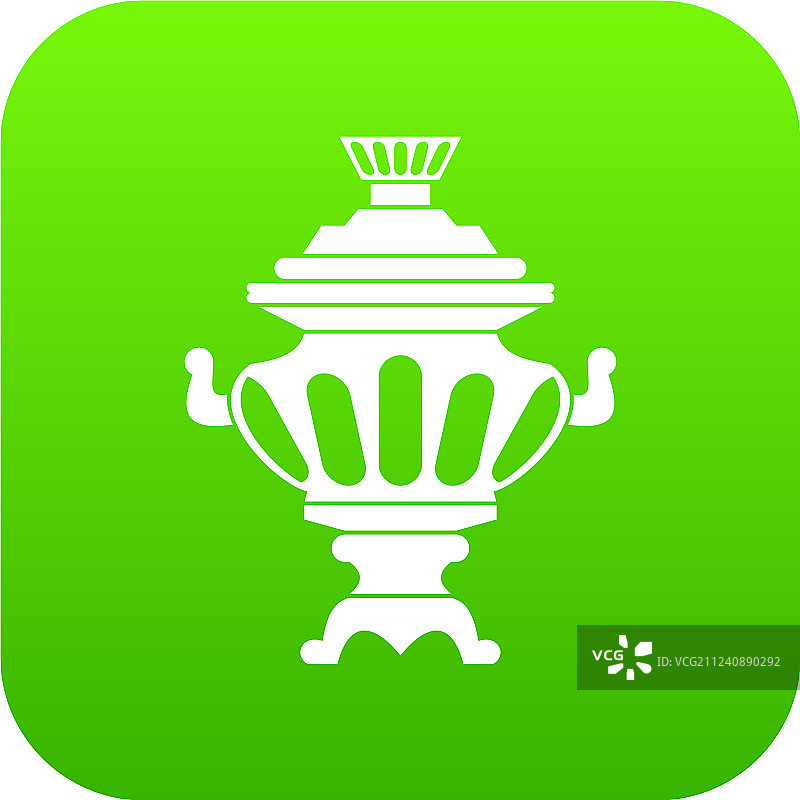 俄罗斯茶炊图标数字绿色图片素材