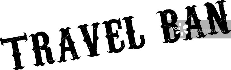 旅行禁令橡胶印章图片素材