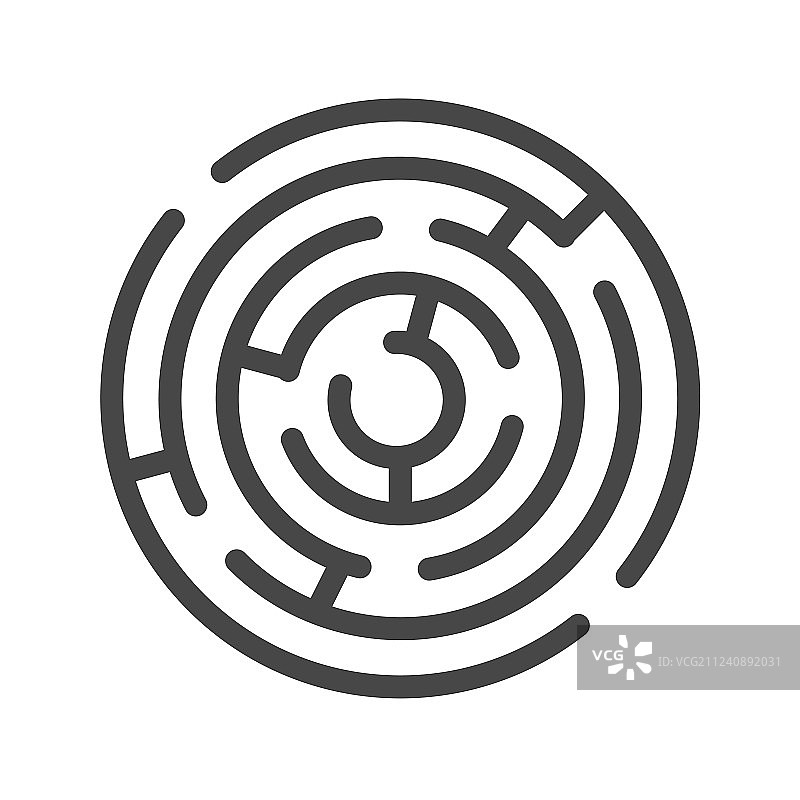 迷宫细线图标图片素材
