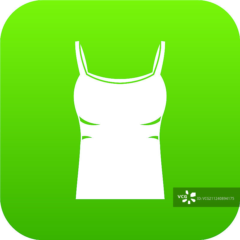 空白女士背心图标数字绿色图片素材