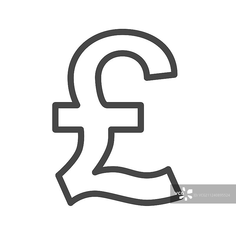 英镑细线条图标图片素材