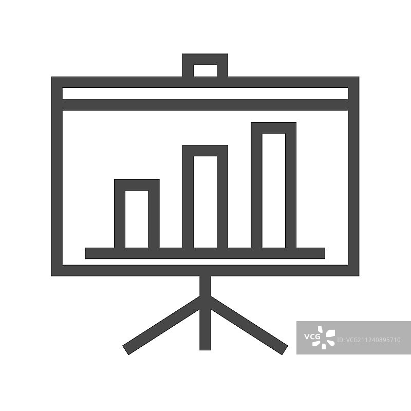 演示广告牌细线图标图片素材