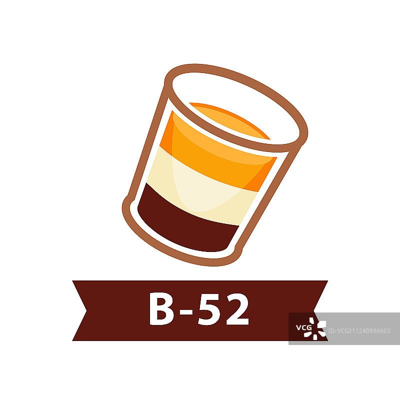 B-52分层鸡尾酒（三种利口酒）图片素材