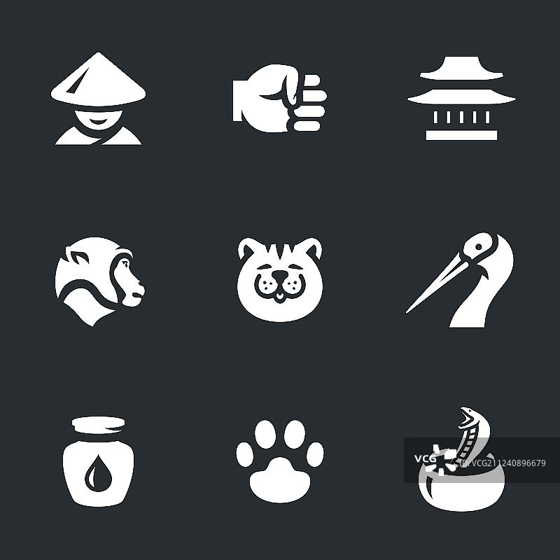 功夫招式图标合集图片素材