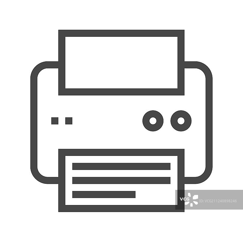 打印机细线条图标图片素材