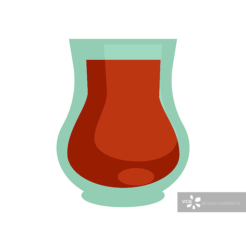 白色背景上的土耳其红茶杯图片素材